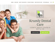Tablet Screenshot of krumlydentalcare.com